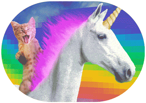 Cat Riding Unicorn Image